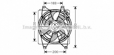 AVA QUALITY COOLING hy7522 -  Вентилятор, охлаждение двигателя
